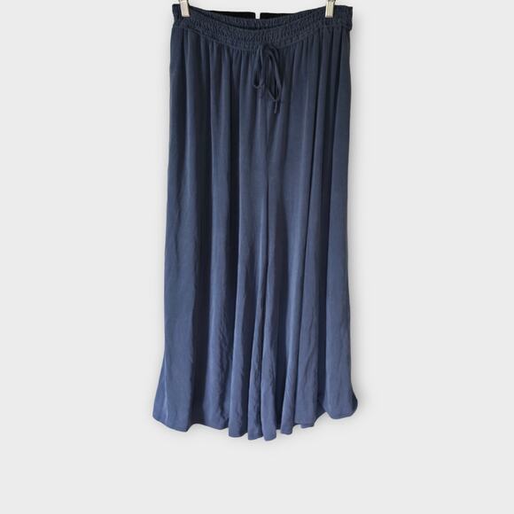 Anthropologie Blue Cropped Wide-Leg Pants - New - Medium - Picture 7 of 7
